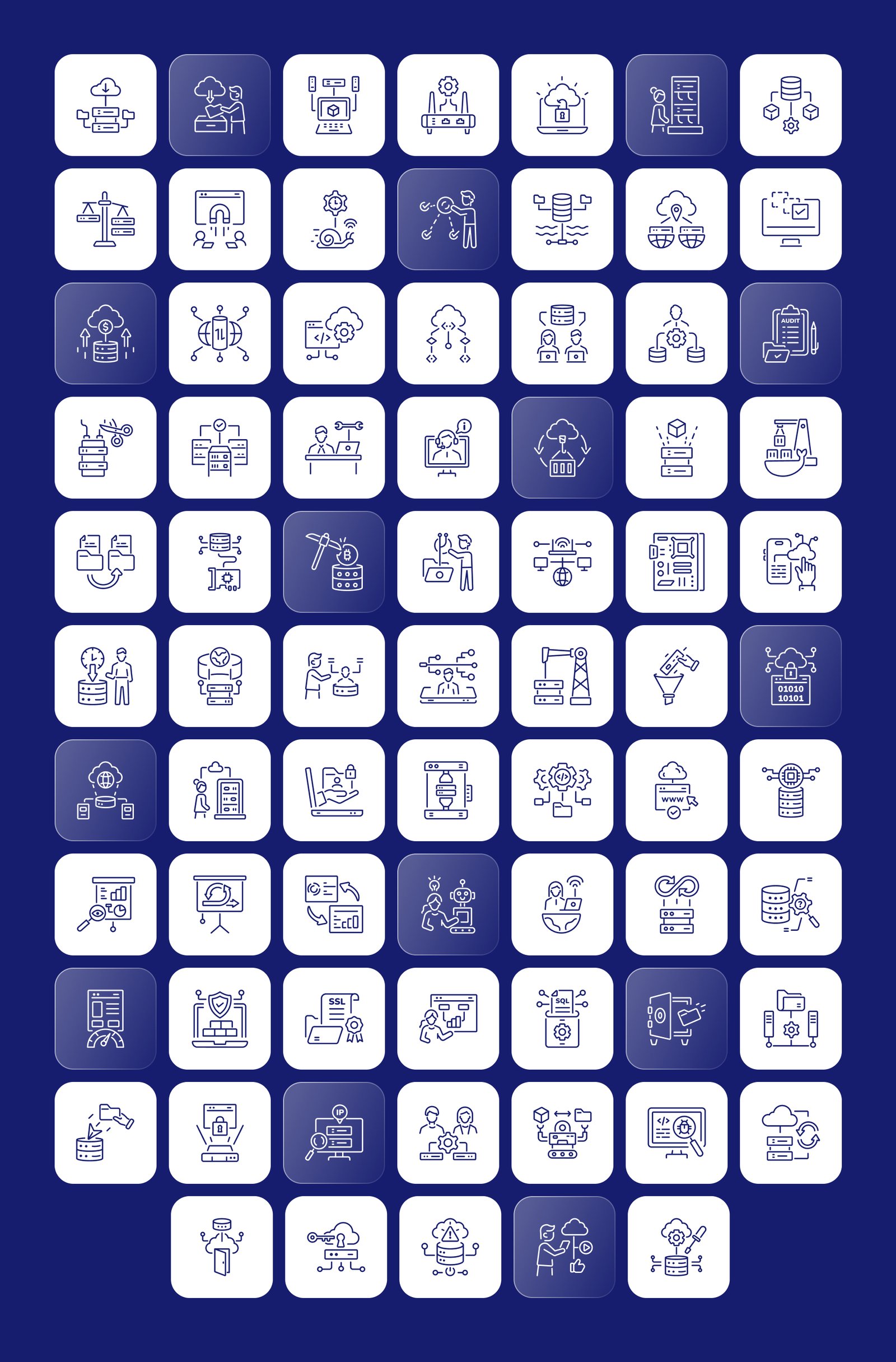 Cloud Network Icons