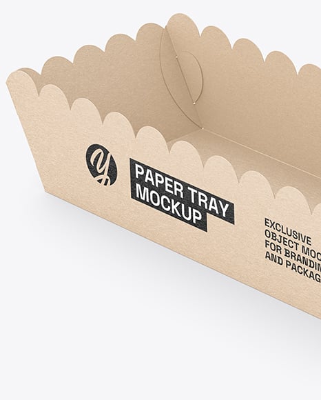 Kraft Paper Food Tray Mockup