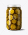 Jar with Bread & Butter Crinkle Cut Pickles Mockup