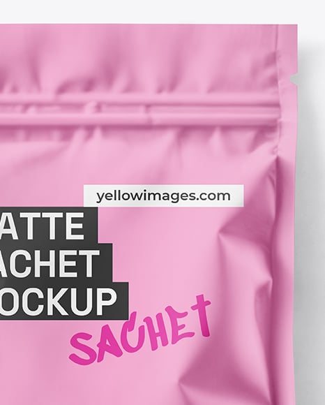 Matte Sachet with Zip Lock Mockup