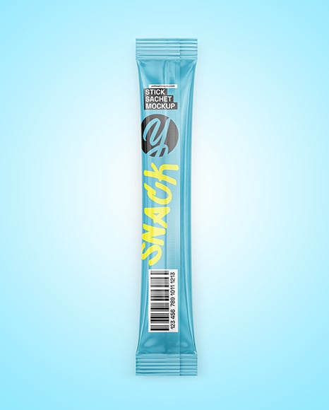 Glossy Stick Sachet Mockup