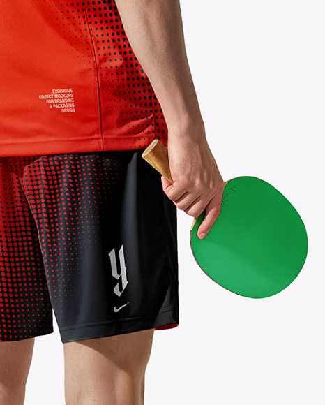 Asian Man Wearing Table Tennis Uniform Mockup