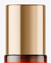 Amber Cosmetic Bottle with Pump Mockup