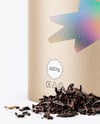 Kraft Paper Tube with Tea Mockup