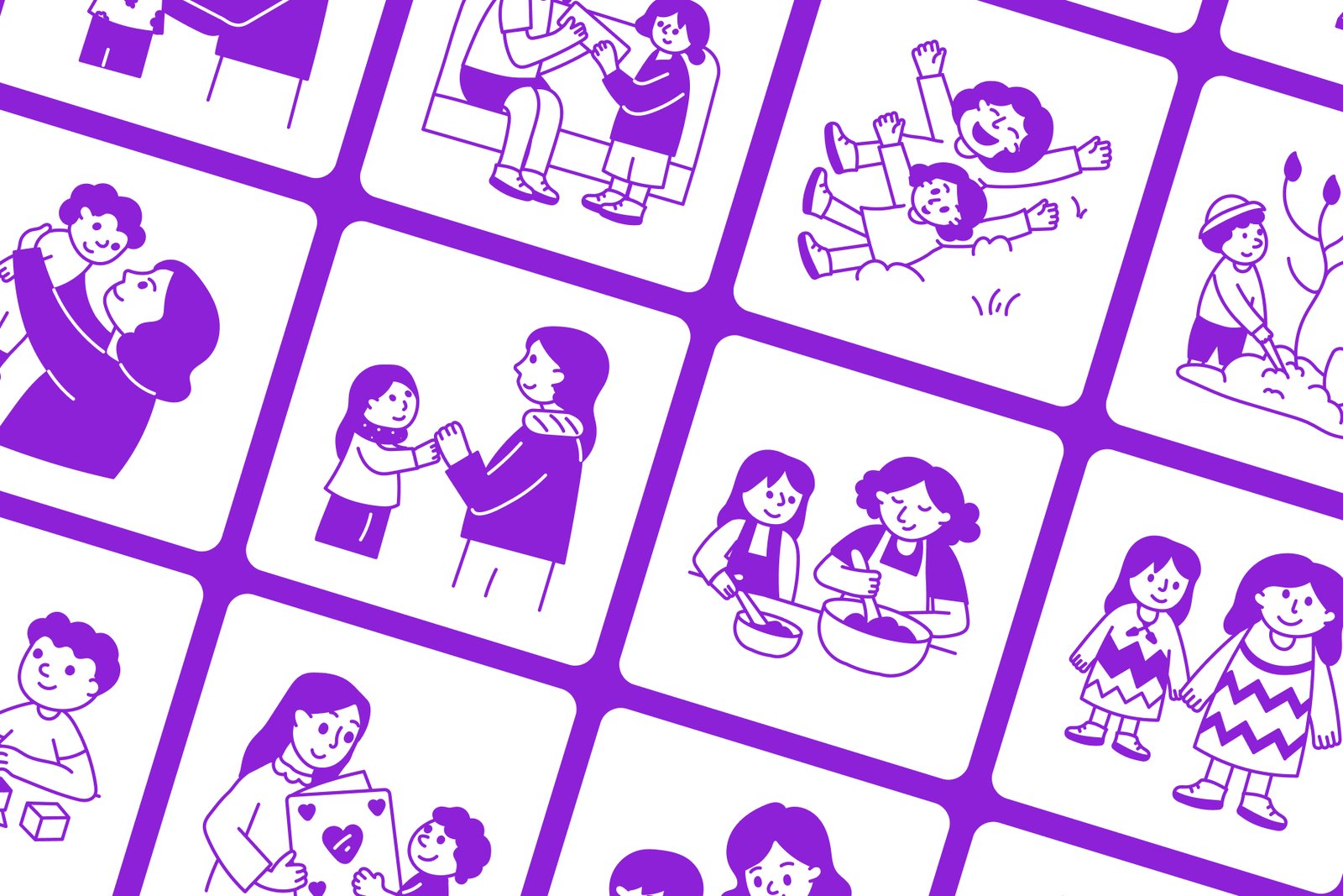Mothers Day Drawing Illustrations