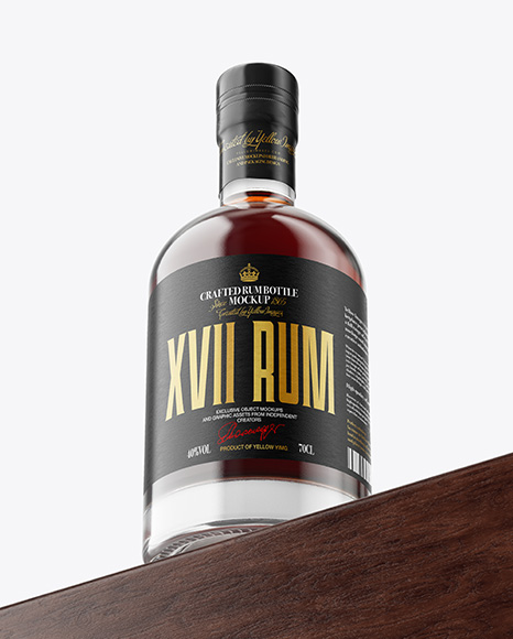Crafted Rum Bottle Mockup - Bottle mockup