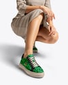 Woman Wearing Dress and Sneakers Mockup
