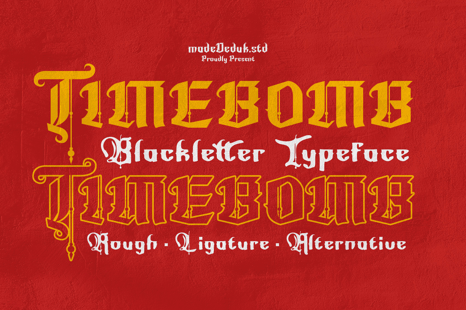 Timebomb Blackletter Font - Gothic Fonts