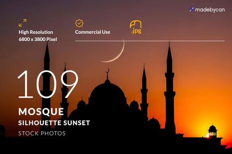 109 Mosque Silhouette Sunset Stock Photos – Islamic Landscape Collection - Creative Store