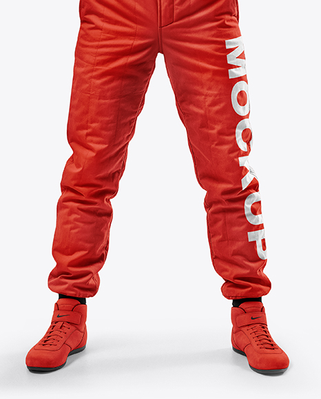 Man Wearing Racing Kit Mockup
