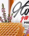 Clear Glass Jar with Heather Honey Mockup