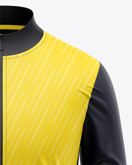 Full-Zip Long Sleeve Jersey Mockup