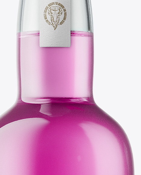 Tall Clear Glass Liquor Bottle Mockup