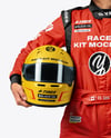 Woman Wearing Full Racing Kit Mockup