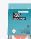 Glossy Metallic Package with Paper Label Mockup