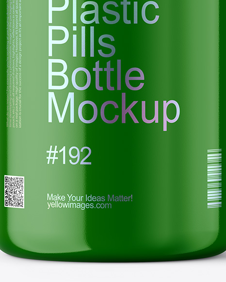 Glossy Pills Bottle Mockup