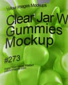 Plastic Jar with Gummies Mockup