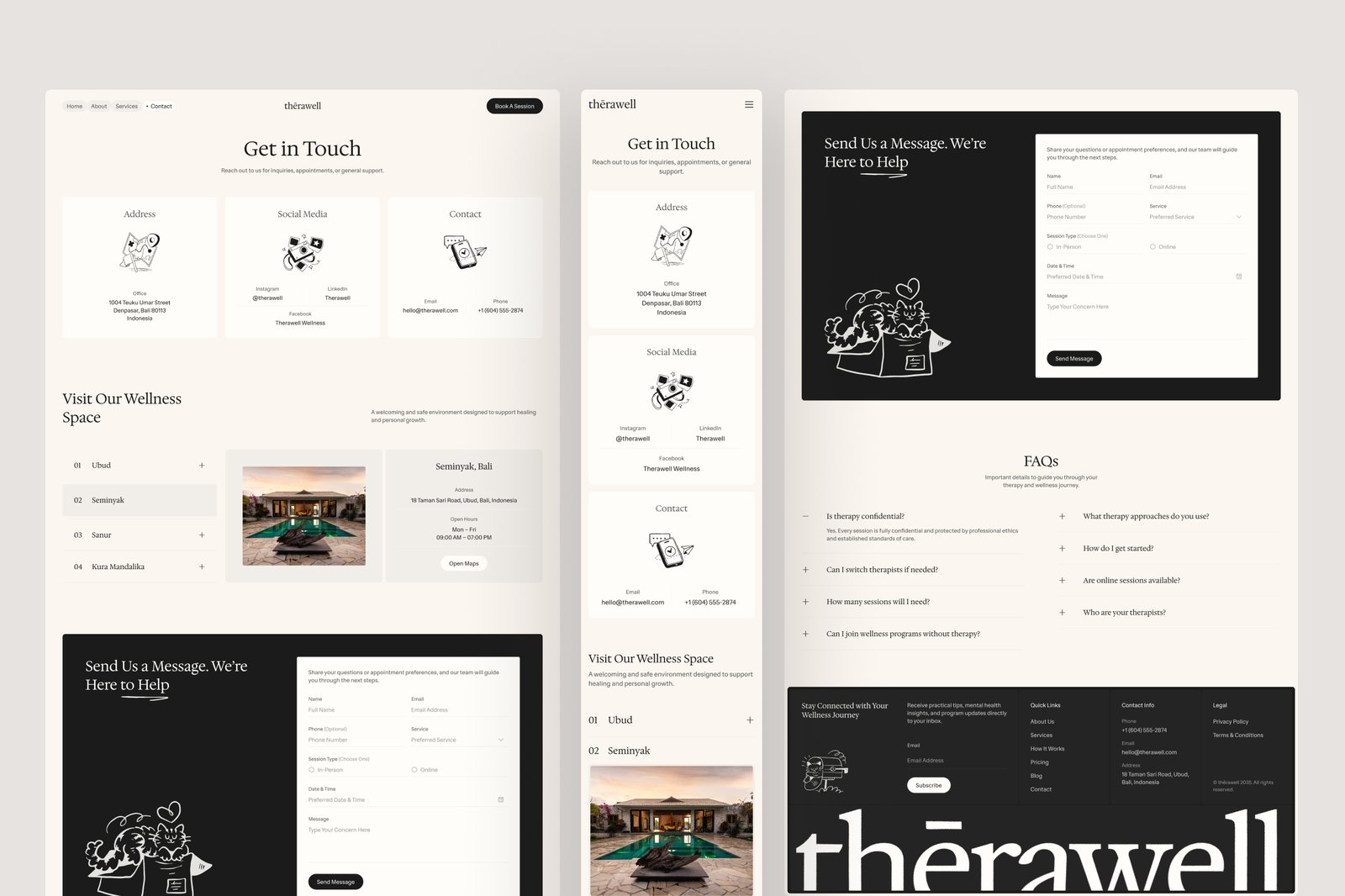 Therawell – Wellness &amp; Therapy Website UI Figma Template