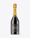 Dark Glass Champagne Bottle Mockup