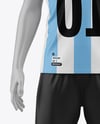 Soccer Full Kit w/ Mannequin Mockup - Front View