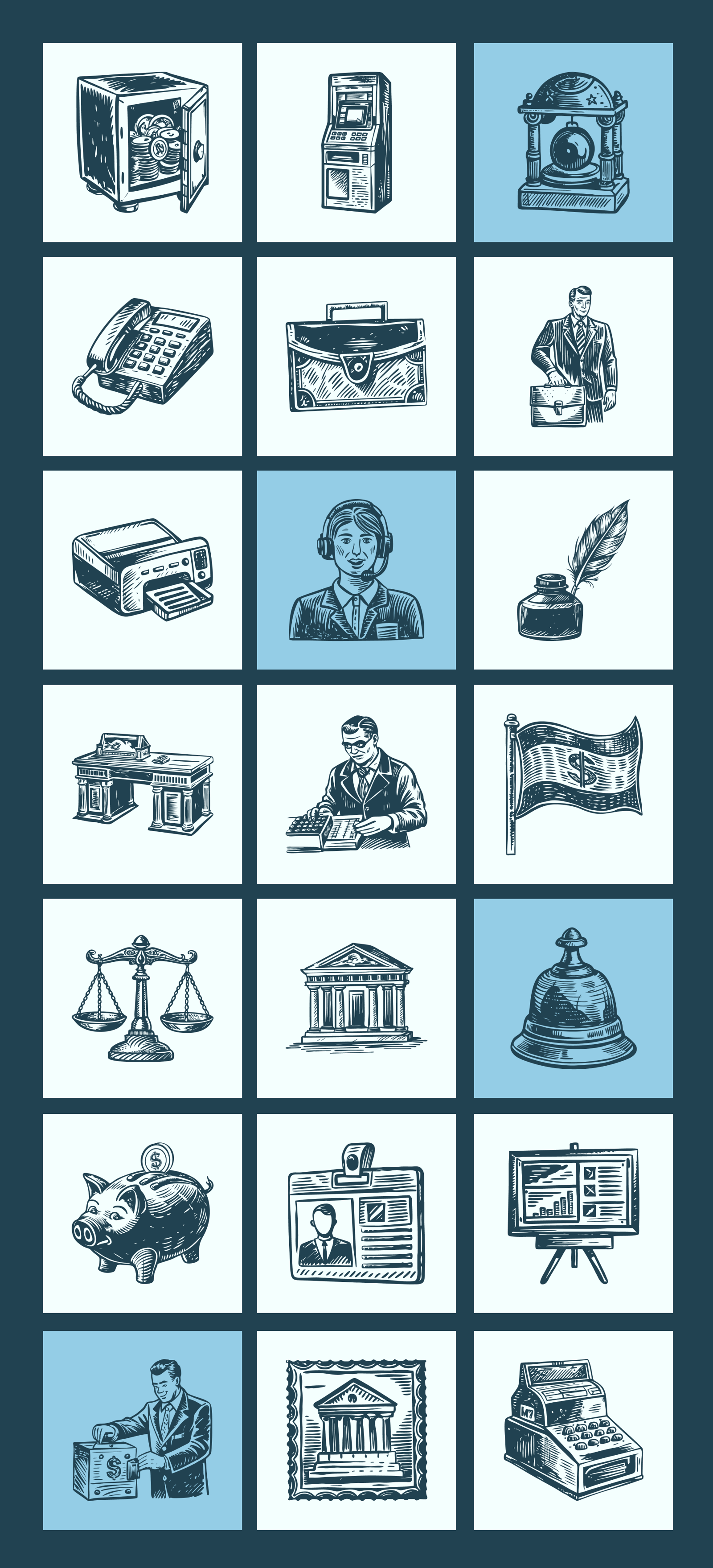 Vintage Business and Banking Icon