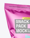 Matte Metallic Snack Bag Mockup