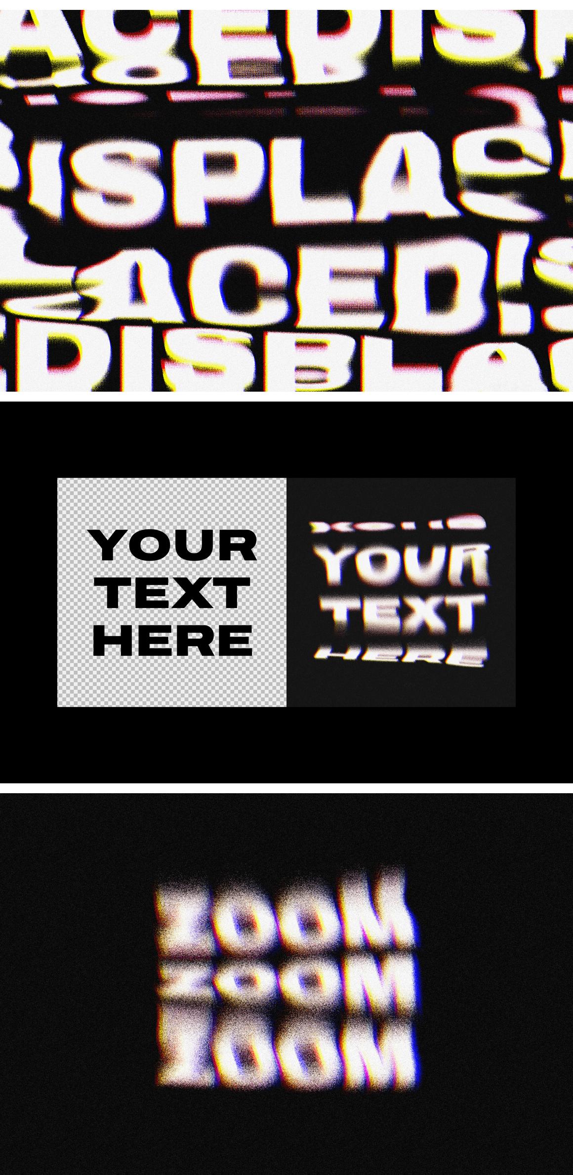 Liquid Glitch Distort Text Effect