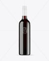 Antique Green Glass Red Wine Bottle Mockup