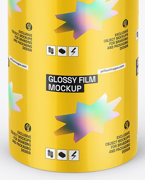 Glossy Film Roll Mockup