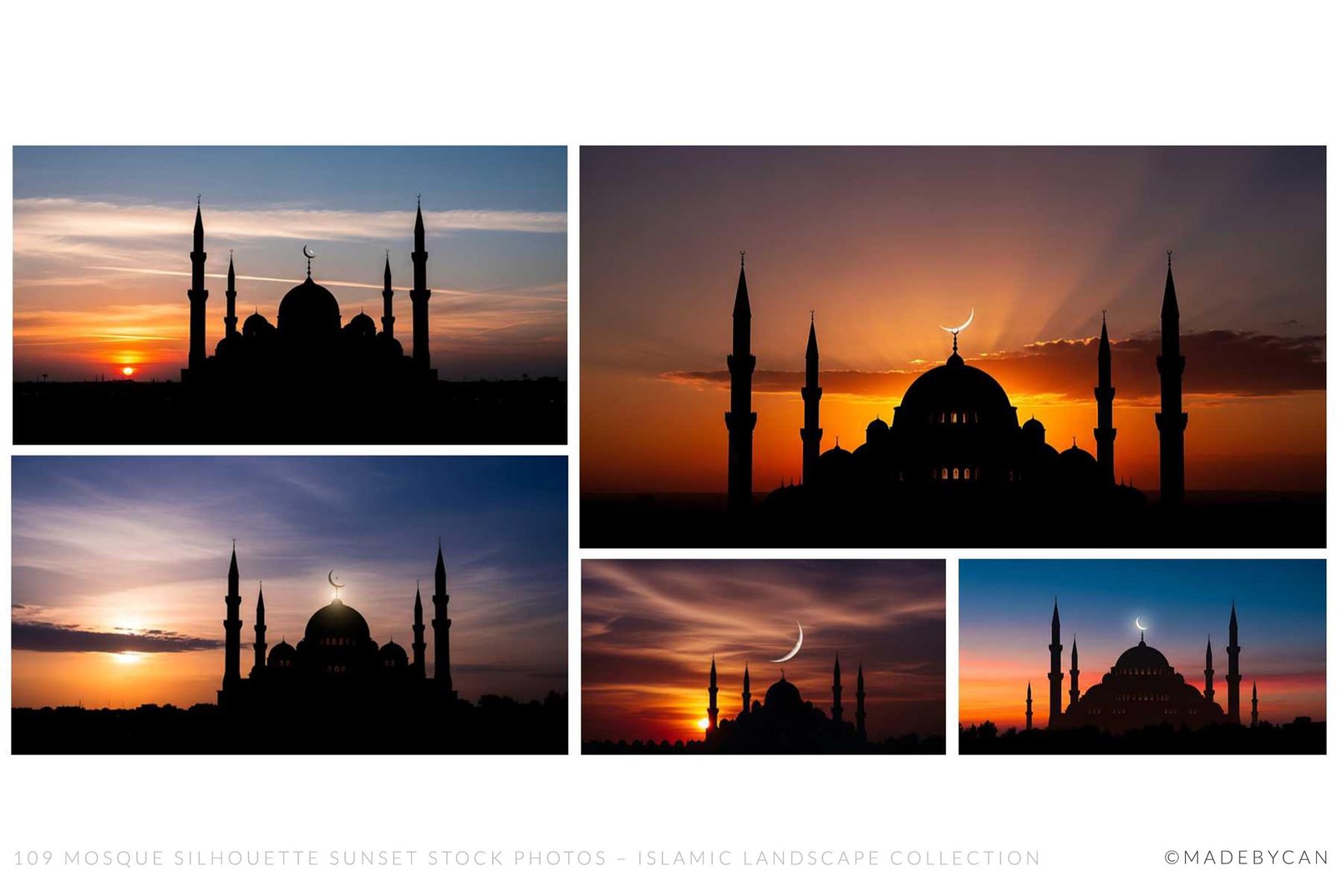 109 Mosque Silhouette Sunset Stock Photos – Islamic Landscape Collection