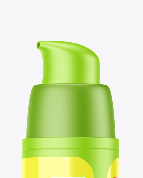 Cosmetic Bottle with Pump Mockup