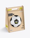 Kraft Box With Soccer Ball Mockup