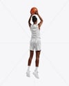 Black Woman Wearing Full Basketball Kit Mockup