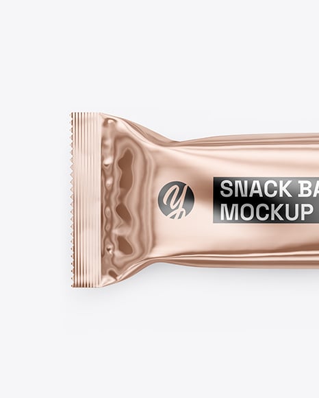 Glossy Metallic Snack Package Mockup