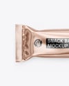 Glossy Metallic Snack Package Mockup