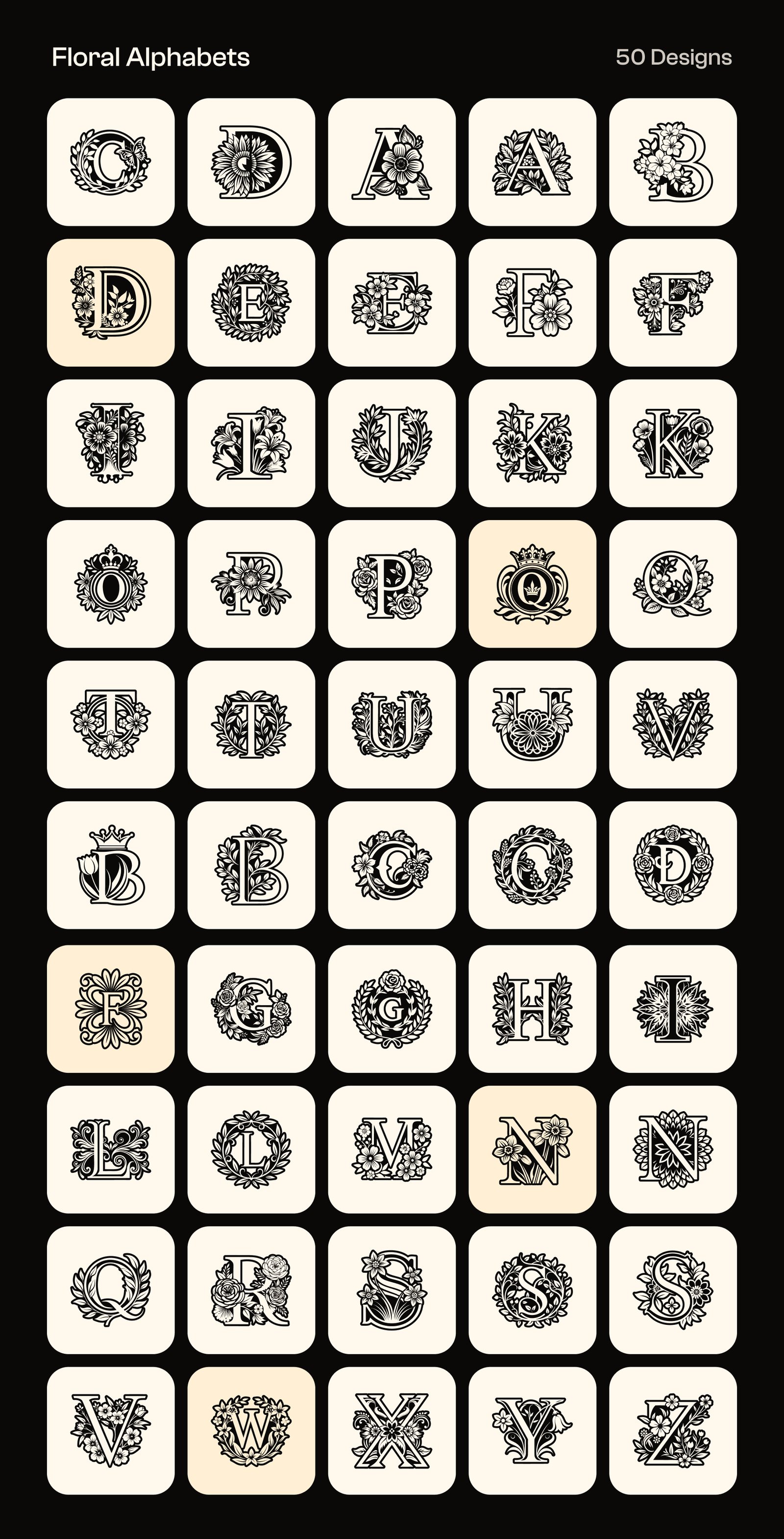 Alphabet Letters Logo Bundle