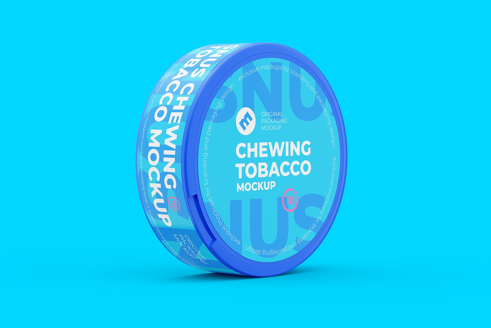 Snus Chewing Tobacco Can Mockup. With One Lock
