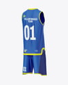 Basketball Kit Mockup - Back Half Side View