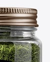 Plastic Jar with Dill Weed Spice Mockup