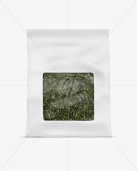 Paper Pouch w/ Dry Green Tea Mockup