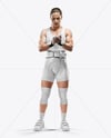 Woman Wearing Weightlifing Suit with Singlet Mockup
