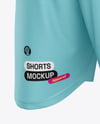Soccer Shorts Mockup - Back Half Side View