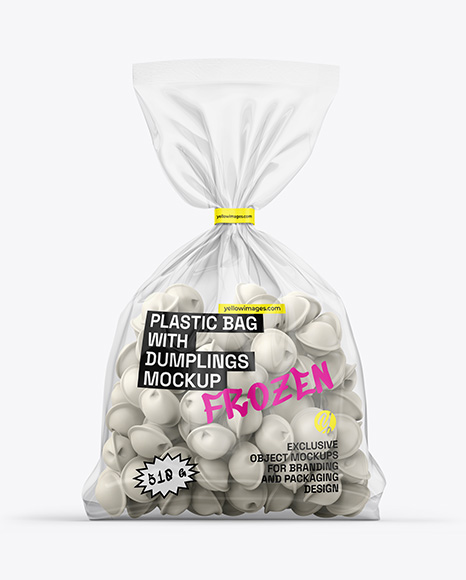 Plastic Bag With Dumplings Mockup - Santa sack mockup