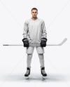 Man Wearing Full Hockey Kit Mockup