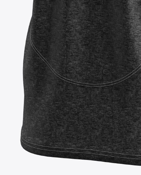 Heather T-Shirt Mockup - Back Half Side View