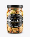 Glass Jar with Pickled Champignons Mockup