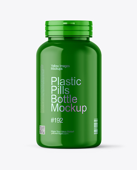 Glossy Pills Bottle Mockup