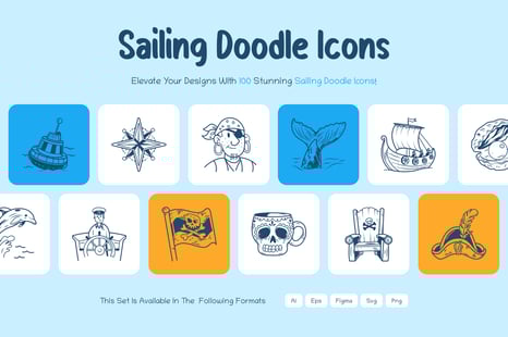 Sailing Doodles Set