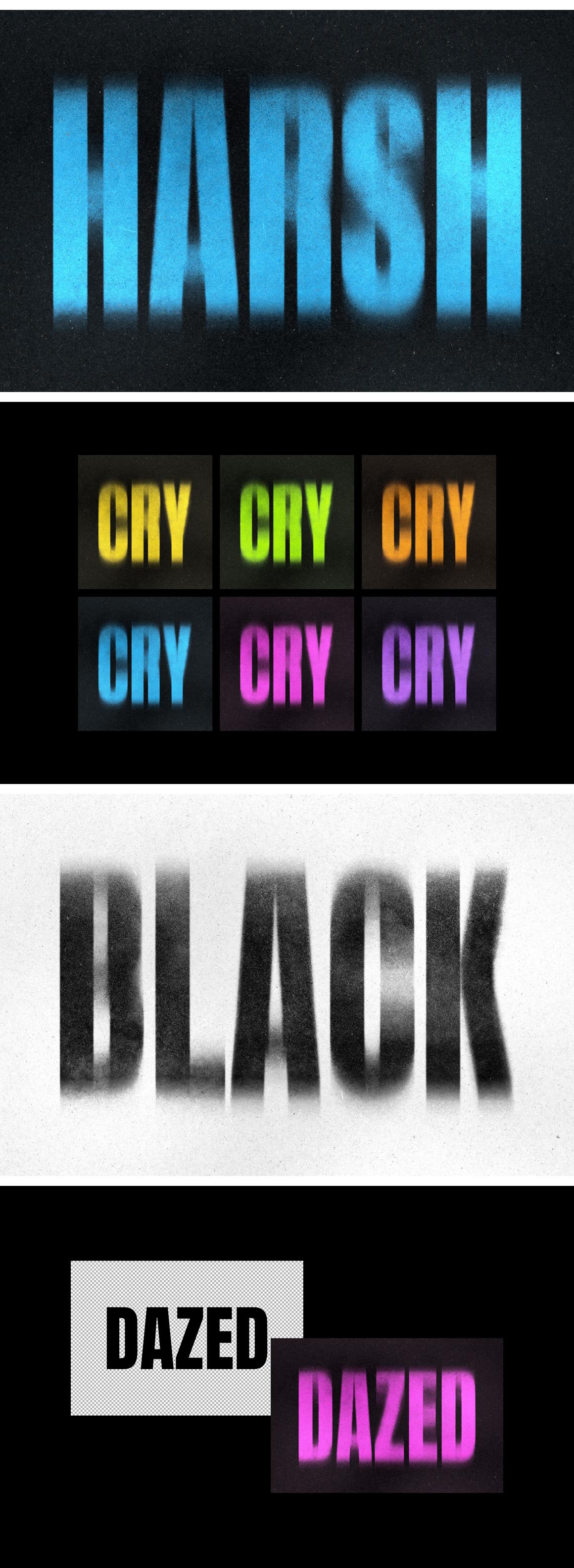 Blurry Grunge Ghost Text Effect