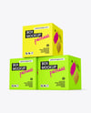 Three Paper Boxes Mockup